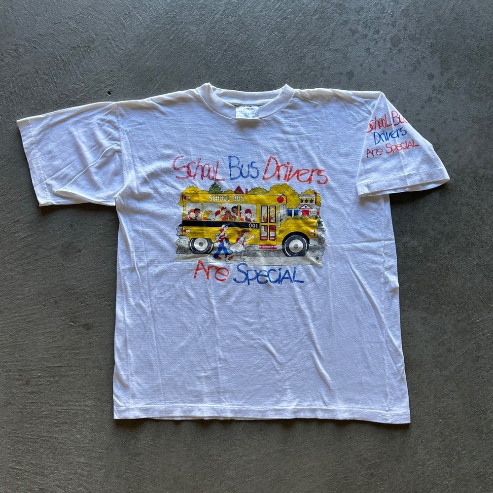 Vintage 90s School Bus Drivers Are Special Shirt Size‎ XXL White Learning